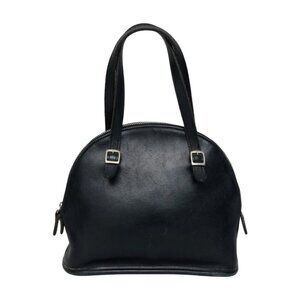 Vtg Coach Black Leather Small Chadwick Bowler Satchel Shoulder - No Hangtag